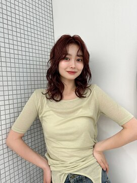 ジョエミバイアンアミ(joemi by Un ami) レイヤーパーマ暖色カラー