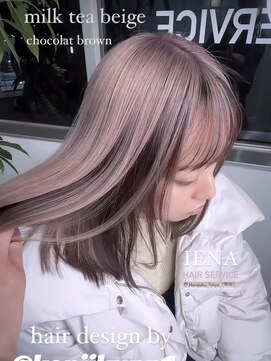 イエナ 渋谷(IENA) デザインカラーケアブリーチダブルカラーミルクティーベージュ