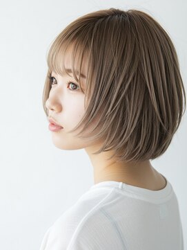 ソードリーフ ヘアーアンドスパ 鶴見店(swordlief hair&spa) レイヤーボブ×ミルクティーグレージュ
