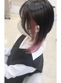 ウルフカット×インナーカラー