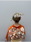 ヘアセットミニウルフタッセルボブセミロング