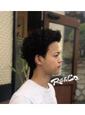 スパイキーショート/ブッダパーマとシャドウパーマのMIX