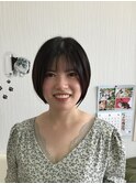 グラデーションボブで耳周りに空間を作り明るく洗練された印象に