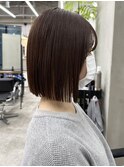 【GEEKS渋谷】切りっぱなしボブ/アッシュブラウン/透明感カラー