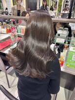 フォルテ 榛原パームス店 くびれヘアアプリコットオレンジ夏ハイライトカラー縮毛矯正静岡