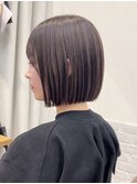 韓国切りっぱなしボブ前髪カット髪質改善銀座