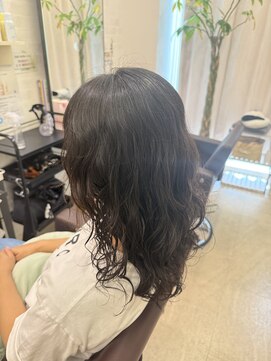 コテ巻き風パーマ