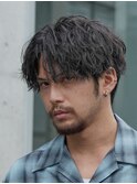 横浜西口メンズパーマサーフカール波巻きパーマセンターパート