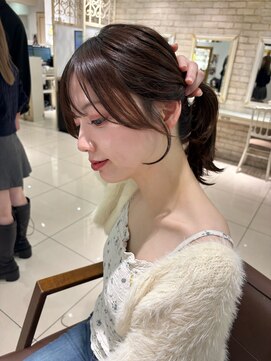 フォルテ 表参道店(FORTE) 顔まわりカット/オリーブベージュ/髪質改善