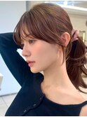 ★新杉田レイヤーカット韓国ダブルカラー顔周り前髪カットボブ