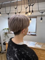 シー(see)&nbsp;メンズカット＊ブリーチ＊シルバーグレー