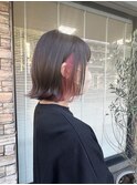 ボブイヤリングカラー、ピンク