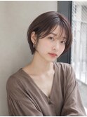 ナチュラルショートボブ×顔まわりレイヤー20代30代40代池袋