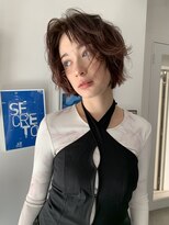 ペレ 原宿(PELE)&nbsp;ダークパープルナチュラルショート夏のヘアアレンジ原宿