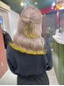 【裾カラー】Nanami指名 ブリーチ+カラー+ワンポイントデザイン
