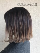 ヘアーワークス ジジ(HAIR works JIJI) ハイライトグラデーション×アッシュベージュカラー