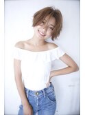 前下がりこなれヘア前髪なしショート【グランアージュ錦糸町】