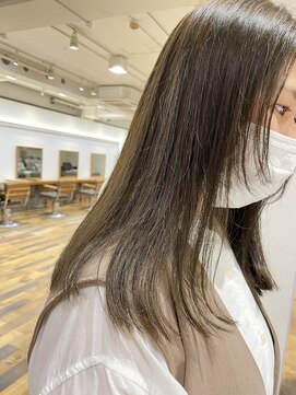 クラップス 杉田店(CLAPS) ロング　ストレートヘア　オリーブベージュ