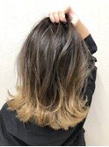 切りっぱなしグラデ
