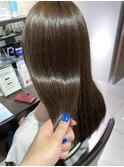 ブリーチなしカラー　アッシュブラウン【銀座/髪質改善】