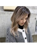 20代30代40代/ロングレイヤー/ハイトーン/ミルクティーベージュ