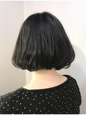 韓国風ボブ　タンバルモリ　暗髪ボブ
