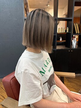 ウニレ バイ センス(unire by sense) 【大人のデザインカラー】バレイヤージュカラーで筋感が可愛い！