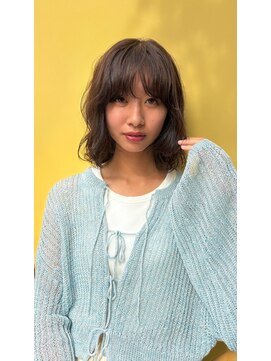 スリーアン(THREE ann.) ウェーブ×ミディアムパーマ×デジタルパーマ 20代30代40代