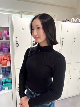 オーシャン(Ocean) 【OceanHair&Life田中愛梨】韓国風暗髪艶カラー/切りっぱなしbob