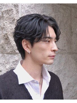 メンズフィール 南森町(MENS FEEL) ◆スペインカール/スパイキーショート/ブルーブラック/南森町