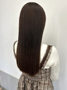 カノエ 福岡香椎店(canoe) 髪質改善ストレート 美髪 艶髪 ダークブラウン 20代 透明感 黒髪