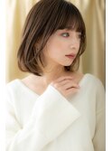 □イヤリングカラーオンブレワンカールボブ404★上尾20代30代
