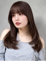 ガーデンヨコハマエスト(GARDEN YOKOHAMA est)&nbsp;フェイスレイヤー ロング ベージュ 顔周り 似合わせカット