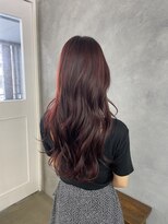 ボルジェ(Bolge)&nbsp;レイヤーカット×ワインレッド