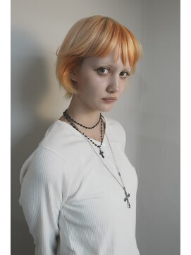 アルテペロ(arte pelo) 【artepelo】オレンジ×ベージュ/デザインカラー/ショート