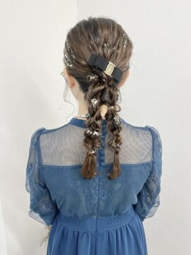 シアー(sheer) 《sheer/内城》#ヘアセット#編み下ろしツイン