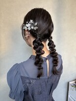 ティピ(tipi)&nbsp;大人２つ結び×編み下ろし