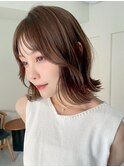 ハイライト白髪染め白髪ぼかしショートボブレイヤー40代横浜関内