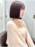 ワインレッドで多幸感盛れ×タッセルボブ