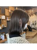 切りっぱなしグレージュボブ