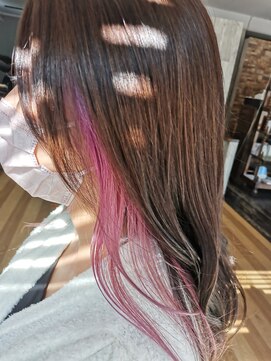 アトール(ATOLL by INFINI) ピンクイヤリングカラーとチョコレートカラー