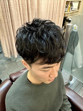 銀座マツナガ 浅草店 イケてるメンズ☆無造作ツーブロックマッシュナチュラル黒髪
