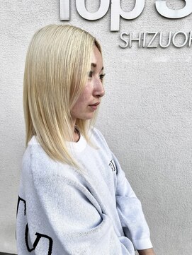 トップスタイル シズオカ(TopStyle SHIZUOKA) ミディアム×ケアブリーチ×美髪