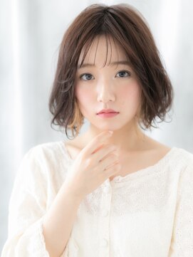 ドクターズ サロン ラブ(Dr's Salon LAB) 透け感オンブレカラーくせ毛風ゆるふわボブn古河10代20代30代