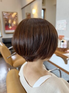 ギャロップヘアー ショートボブ×オレンジブラウン