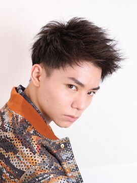 ネイビー(NAVY) ソフトモヒカン アップバング ジェットモヒカン