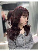 ジーナリア(Xena ria)&nbsp;《Kaho》Cassis pink × Layer cut