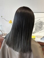 ヘアー アイス 御器所本店(HAIR ICI) 20代30代40代艶感ストレートオリーブグレージュ透明感ロング