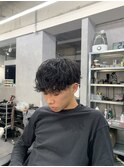 波巻きツイストパーマ