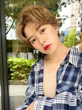 ギークス(GEEKS) 【GEEKS渋谷】ミルクティーベージュ/メンズライク/春カラー/小顔